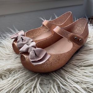 Mini Melissa Rosegold Peep toes